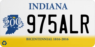 IN license plate 975ALR