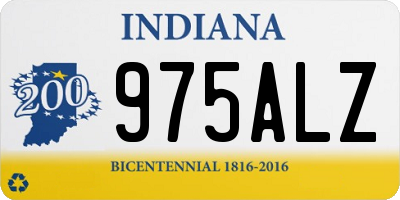 IN license plate 975ALZ