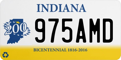 IN license plate 975AMD
