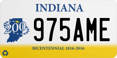 IN license plate 975AME