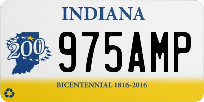 IN license plate 975AMP