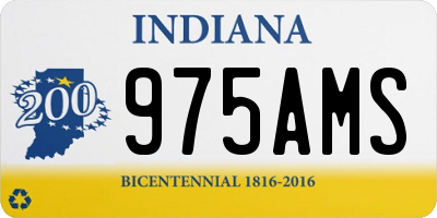 IN license plate 975AMS