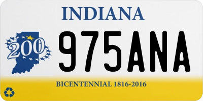 IN license plate 975ANA