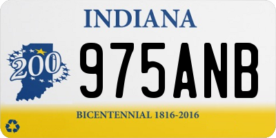 IN license plate 975ANB