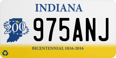 IN license plate 975ANJ
