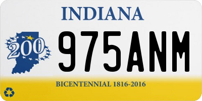 IN license plate 975ANM