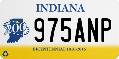 IN license plate 975ANP
