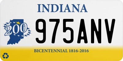IN license plate 975ANV