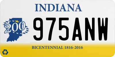 IN license plate 975ANW