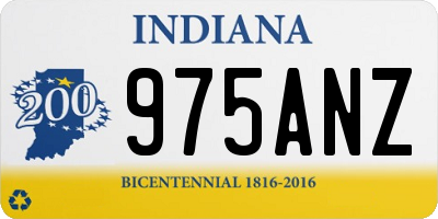 IN license plate 975ANZ