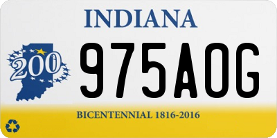 IN license plate 975AOG
