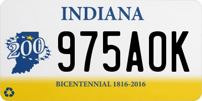IN license plate 975AOK