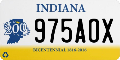 IN license plate 975AOX