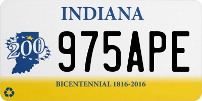 IN license plate 975APE