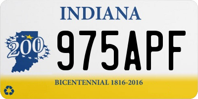 IN license plate 975APF