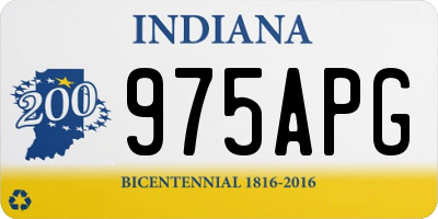 IN license plate 975APG