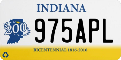 IN license plate 975APL