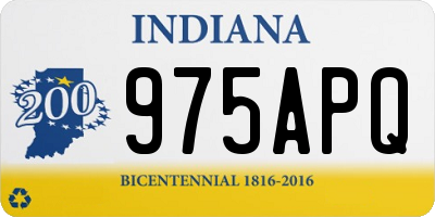 IN license plate 975APQ