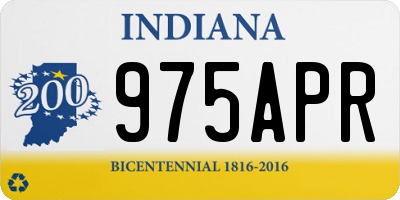 IN license plate 975APR