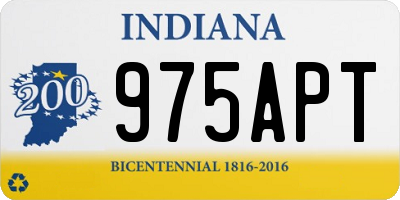 IN license plate 975APT