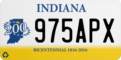 IN license plate 975APX