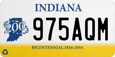 IN license plate 975AQM