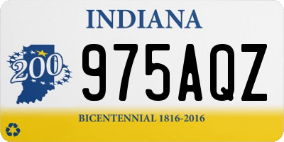 IN license plate 975AQZ