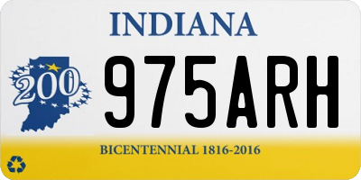 IN license plate 975ARH