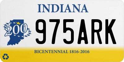 IN license plate 975ARK