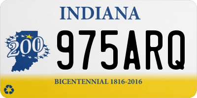 IN license plate 975ARQ