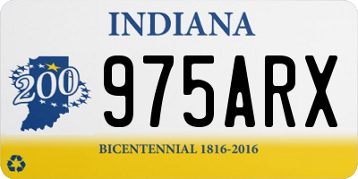 IN license plate 975ARX
