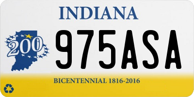 IN license plate 975ASA