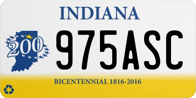 IN license plate 975ASC