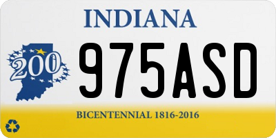 IN license plate 975ASD