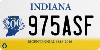 IN license plate 975ASF