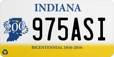 IN license plate 975ASI