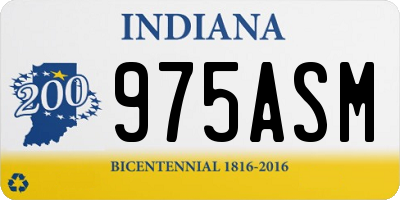 IN license plate 975ASM