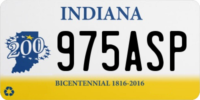 IN license plate 975ASP