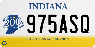 IN license plate 975ASQ