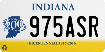 IN license plate 975ASR
