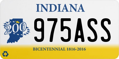 IN license plate 975ASS