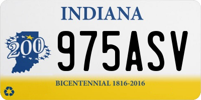 IN license plate 975ASV