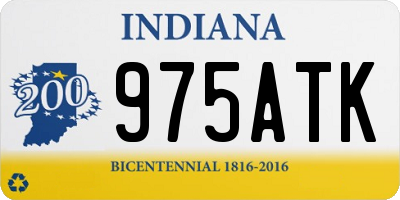 IN license plate 975ATK
