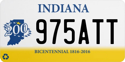 IN license plate 975ATT