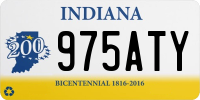 IN license plate 975ATY