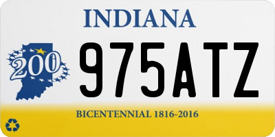 IN license plate 975ATZ