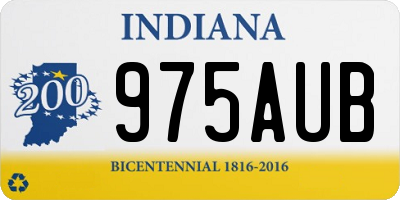 IN license plate 975AUB