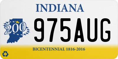 IN license plate 975AUG