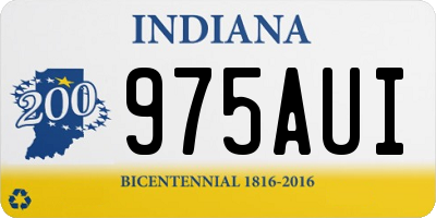 IN license plate 975AUI