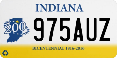 IN license plate 975AUZ